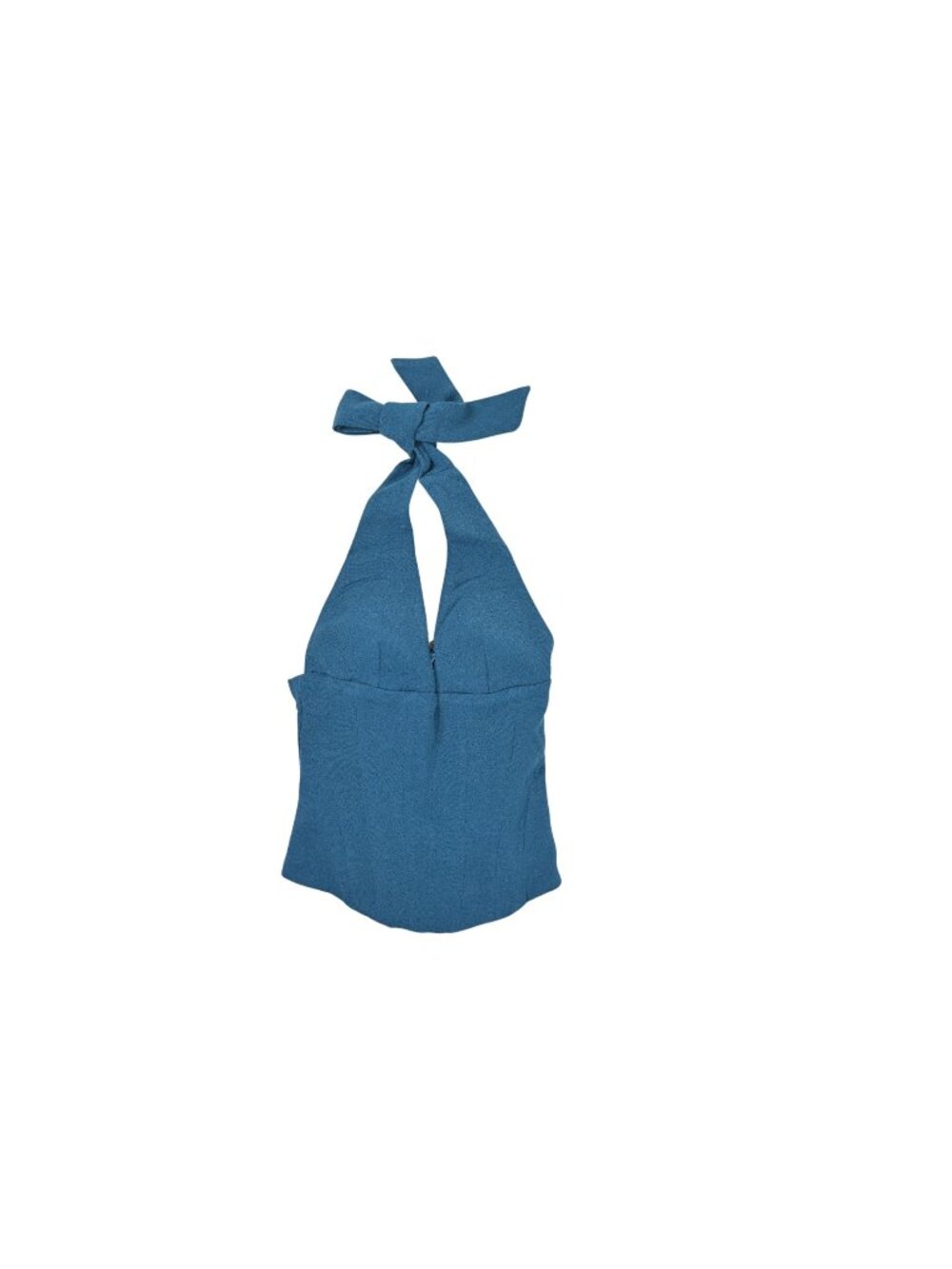 Mars the Label Ella Halter Neck Corset Top in Atlantic Blue